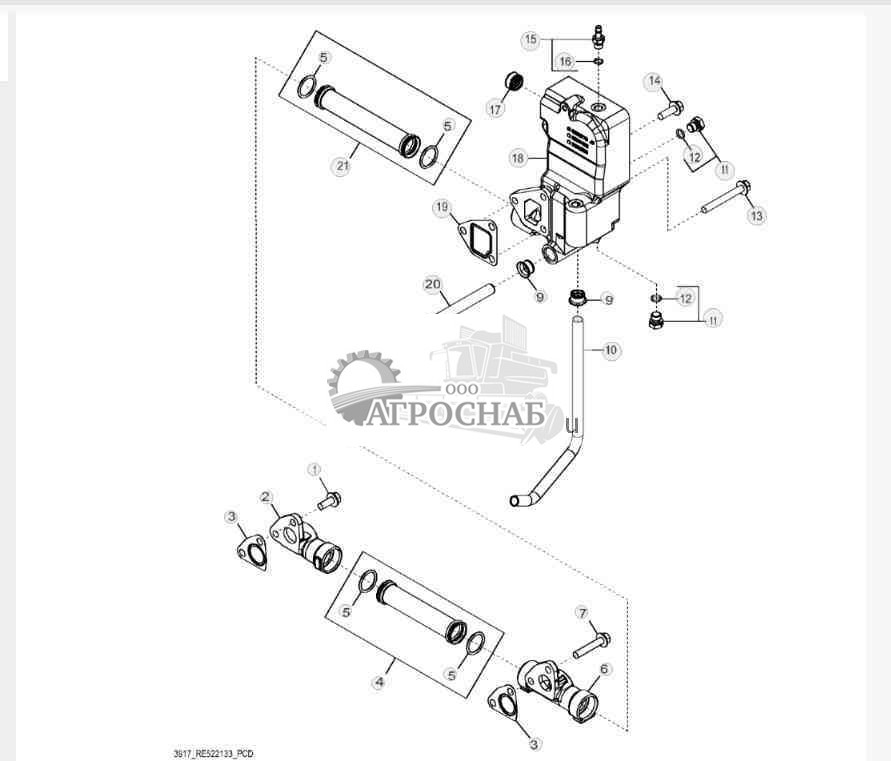 3917 Корпус термостата 